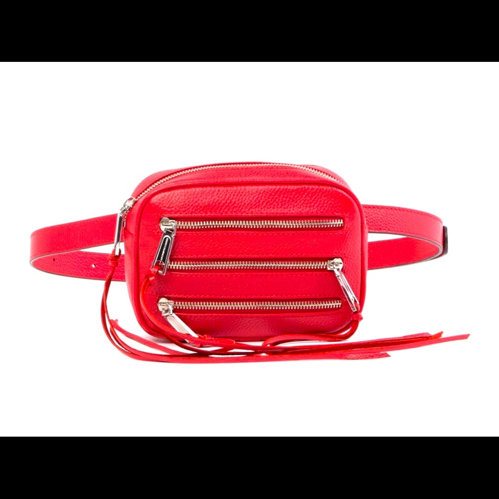 Rebecca Minkoff red bum belt bag fannypack zipper